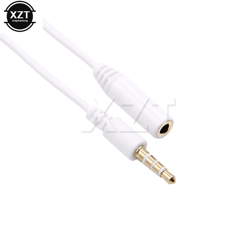 Cable Extension 3.5 - Neues 1m 3,5mm Stecker-Buchse 4-poliges Stereo-Audio-Kopfhörer-Verlängerung
