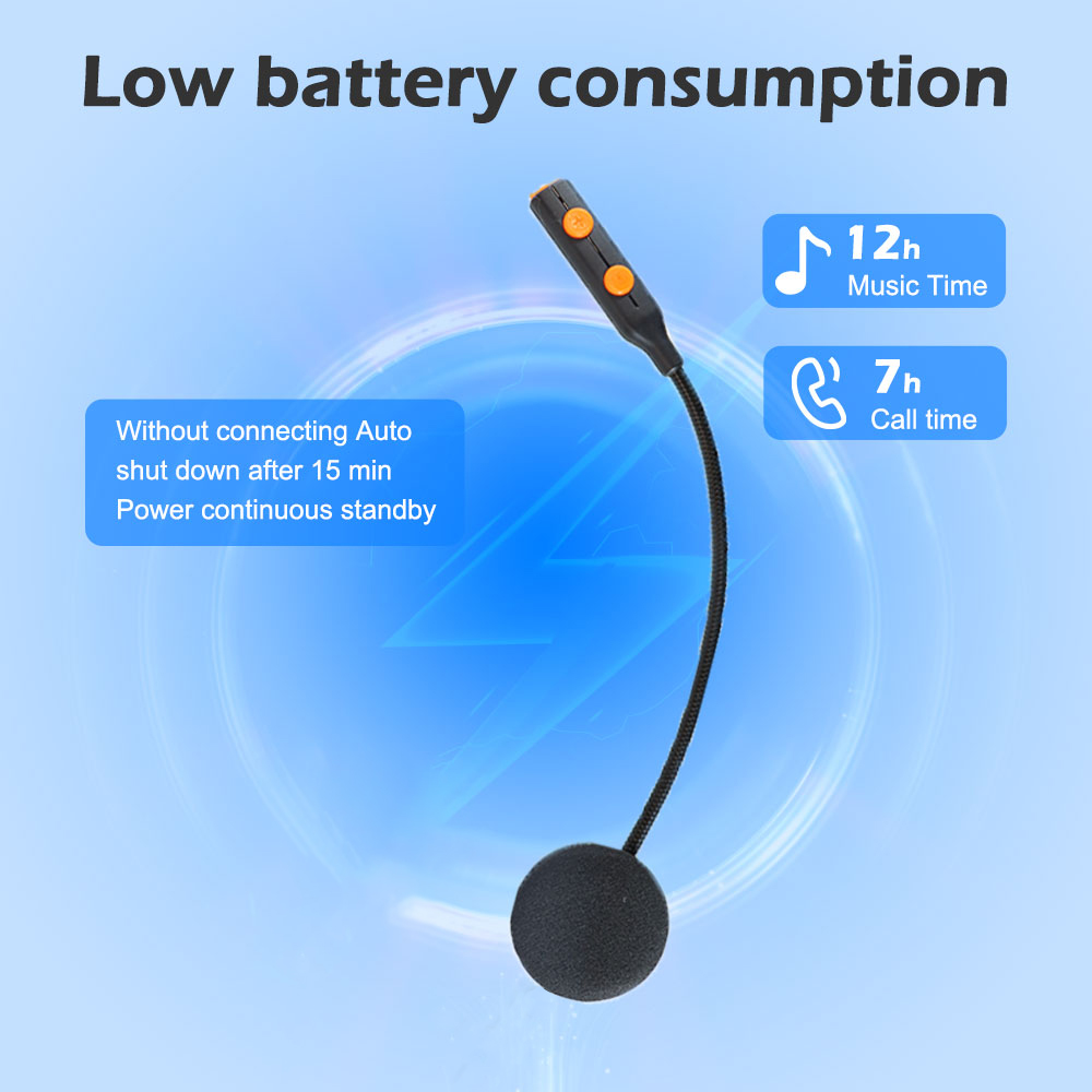 Bluetooth Headset On Ear - Kihous Einohr-Motorradhelm-Headset Bluetooth 5.3 Wasserdichter Freisprechlautsprecher