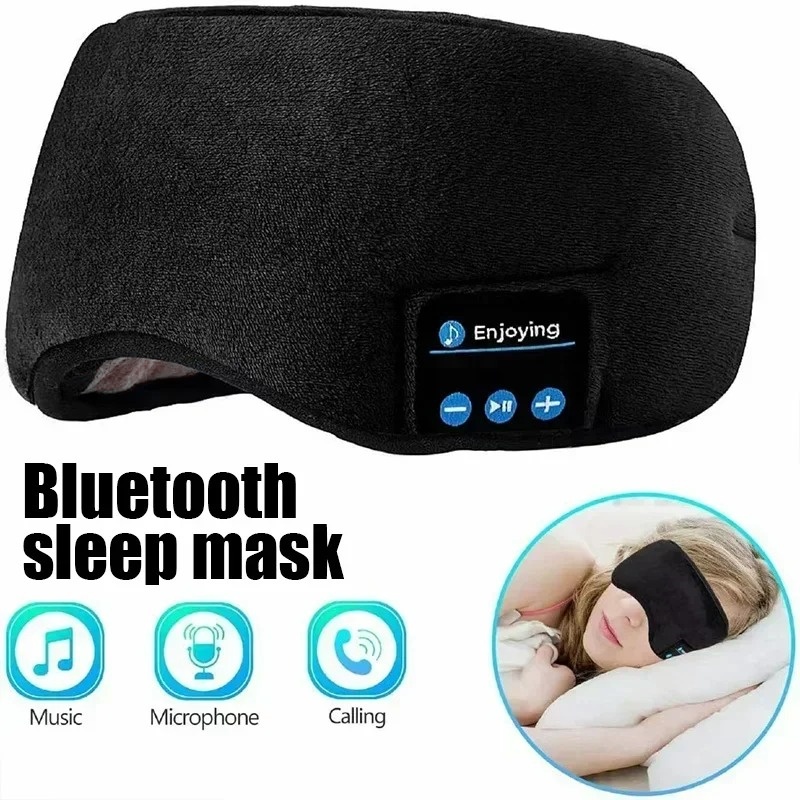 Bluetooth Headset On Ear - 3D-Augenmaske mit Bluetooth-Kopfhörern, Musik-Schlafmaske, Weiche Elastische