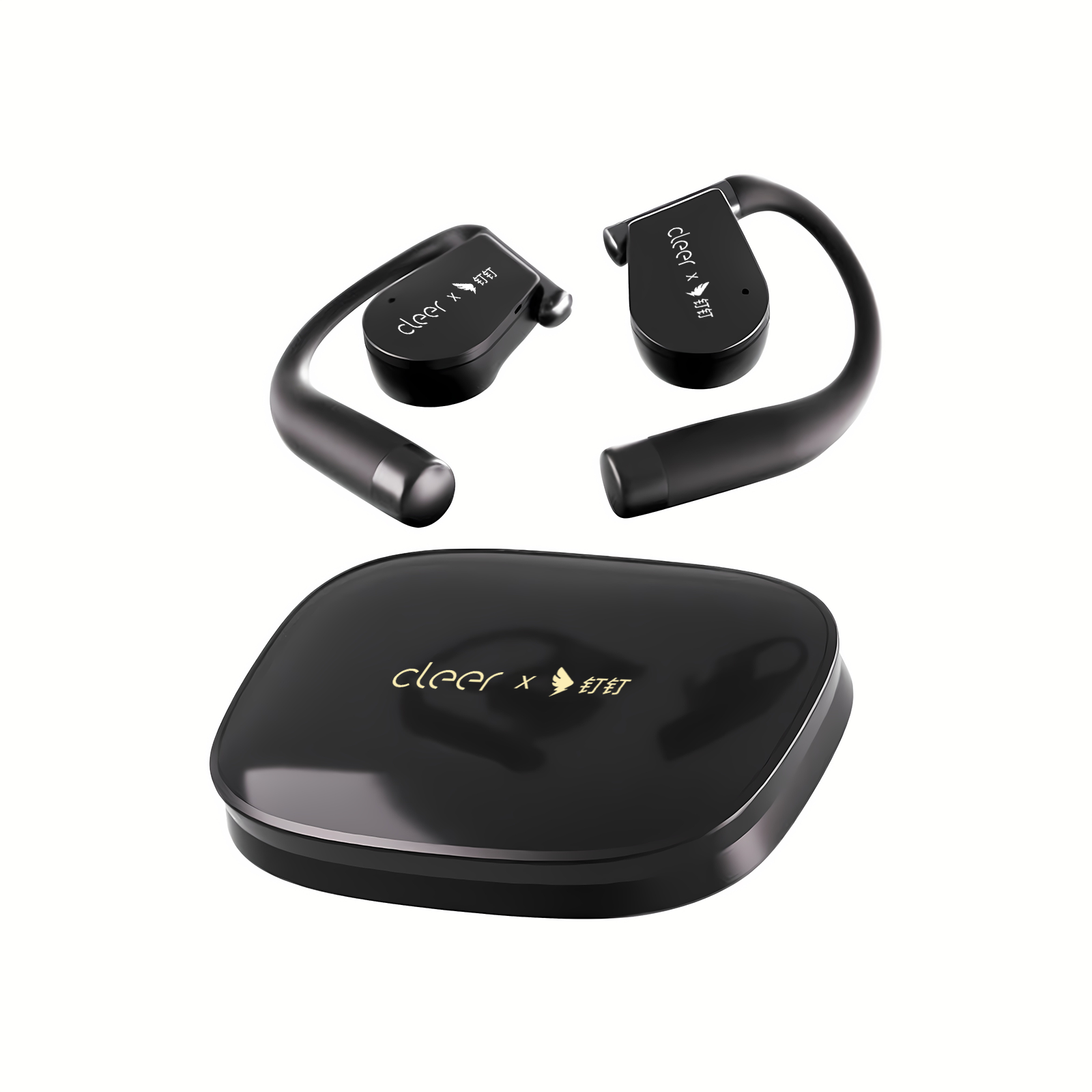 Earbuds Charging Case - DingTalk H1 KI-Ohrhörer, Open-Ear-Aufnahme & Echtzeit-Transkription,