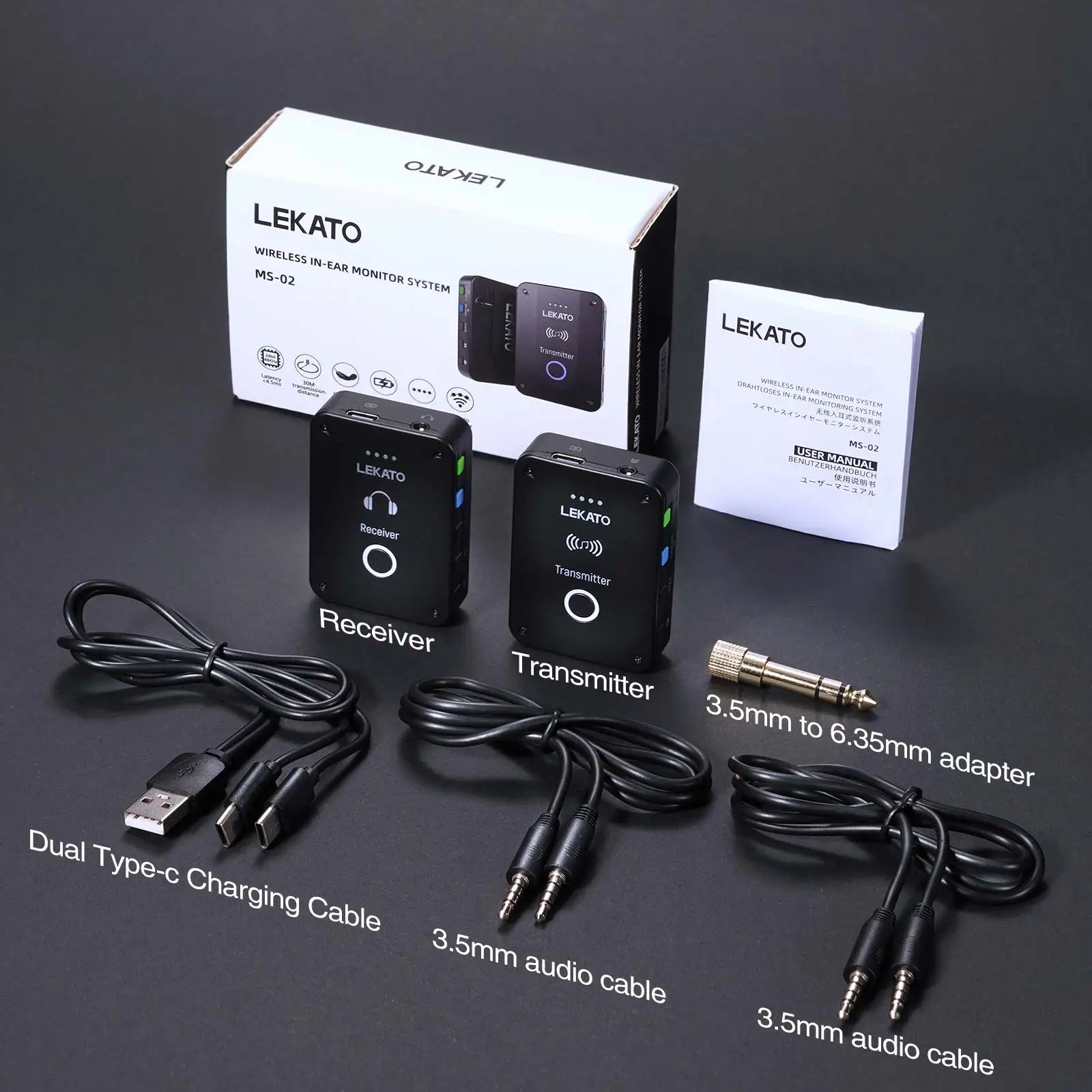 In Ear Monitor Iem - Lekato Ms-02 Wireless Iem System –
