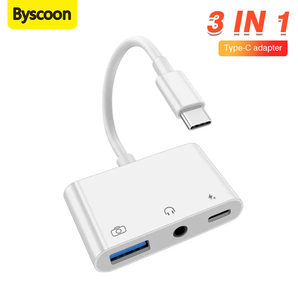 Earphone Splitter Jack - 3-in-1 Typ-C zu 3,5mm Klinke Kopfhörer-Audioadapter