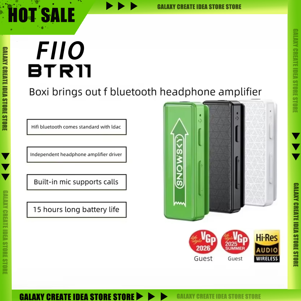 Bluetooth Adapter Receiver - FiiO BTR11 Bluetooth-Audioempfänger, kabelloser Aux-Kopfhöreradapter für