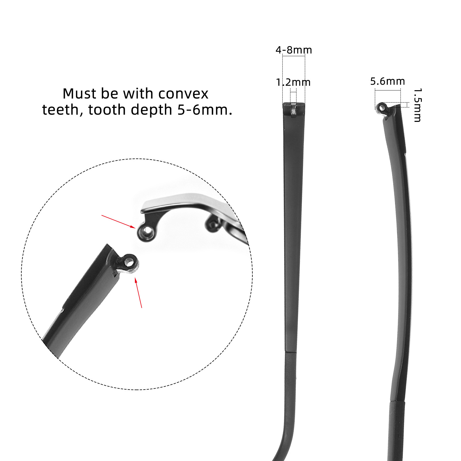 Silicone Ear Tip Replacement - Universelle Brillenbügel-Endstücke aus weichem Silikon, Brillenbügel-Kissen,