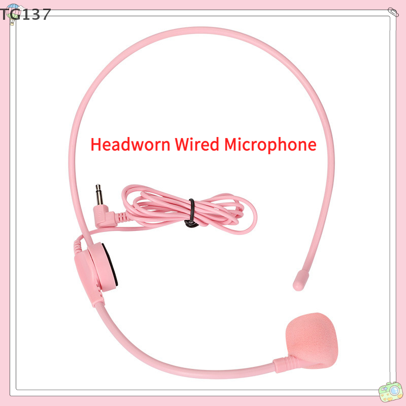 Wired Earphone Mic - 1Pcs 3,5 MM Rosa Headworn Wired