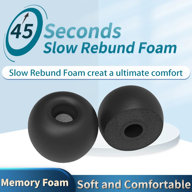 Earphone Foam Tip - Weiche Memory Foam-Kopfhörerspitze, geräuschisolierend, bequem, Memory-Schaum-Ohrstöpsel,