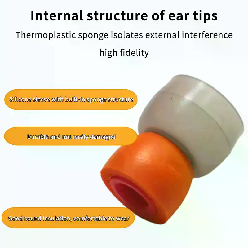 Earphone Foam Tip - Ein Paar Memory-Schaum-Ohrhörer-Silikonhüllen, In-Ear-Abdeckungen, Ohrstöpsel, Ohrkappen,