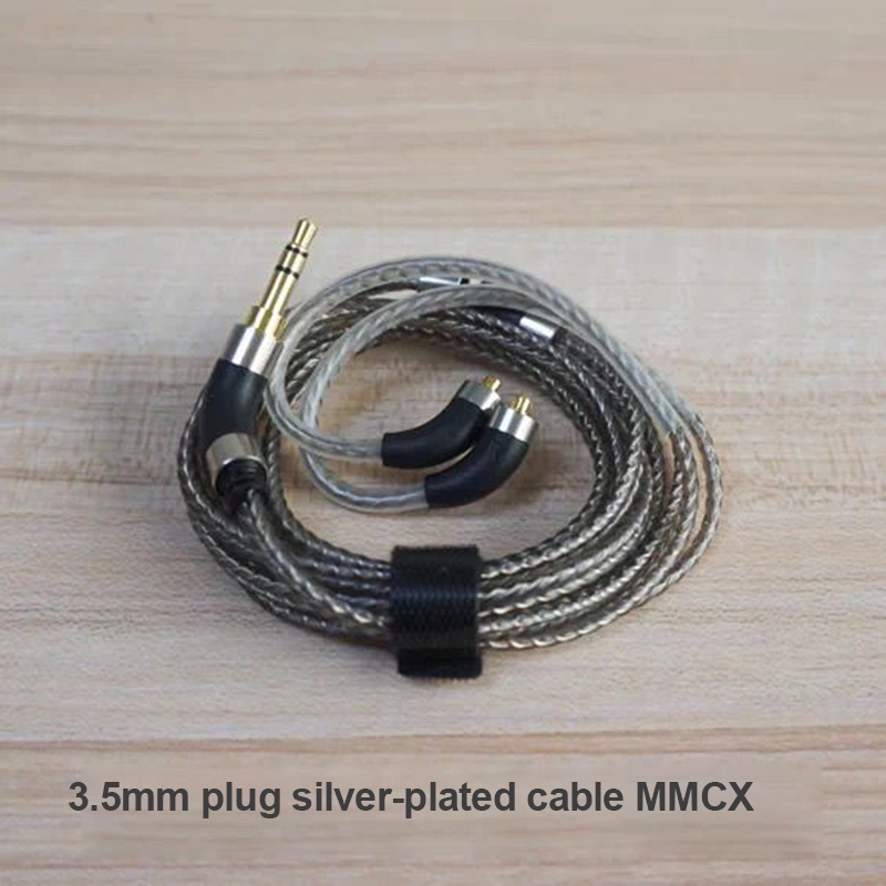 Audiophile Headphone Wired - MMCX versilbertes Kopfhörer-Upgrade-Kabel, HiFi-Audiophile-Kabel, kompatibel mit