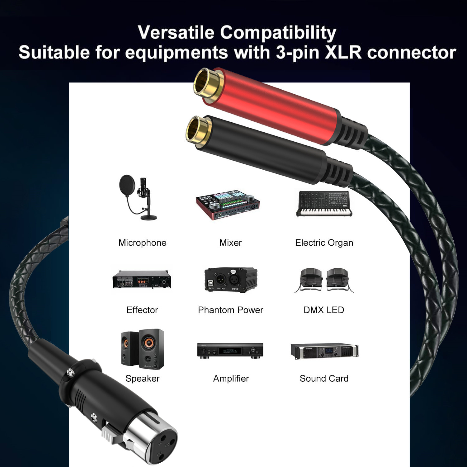 3-poliges XLR-Buchsenkabel auf – Earphone Splitter Jack Bewertung und Preis