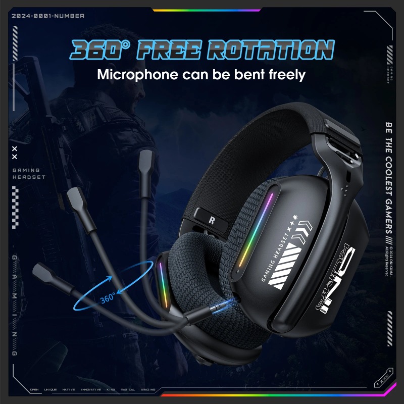 ONIKUMA GT808 Kabelloses Gamin – Gaming Headset Rgb Bewertung und Preis