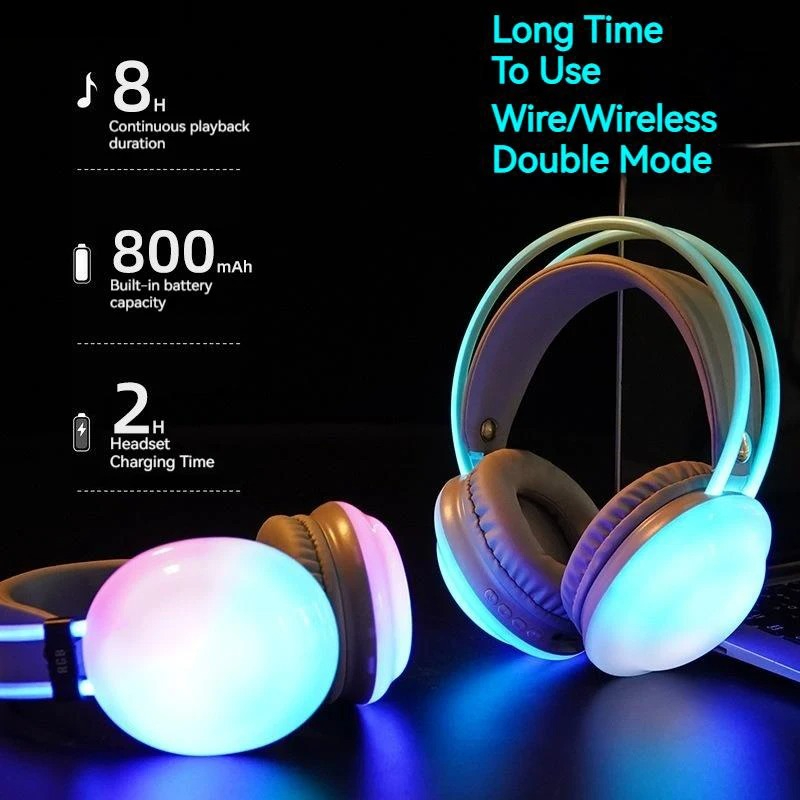 Gamer Drahtlose Bluetooth Kopf – Gaming Headset Rgb Bewertung und Preis