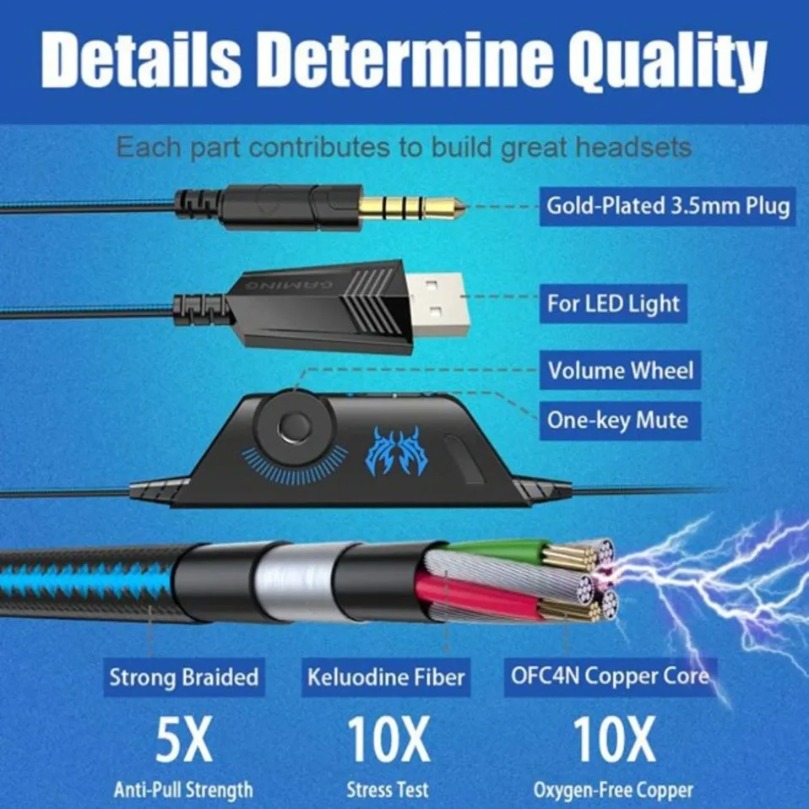 Gaming-Headset, tiefer Bass, S – Wired Earphone Mic Bewertung und Preis